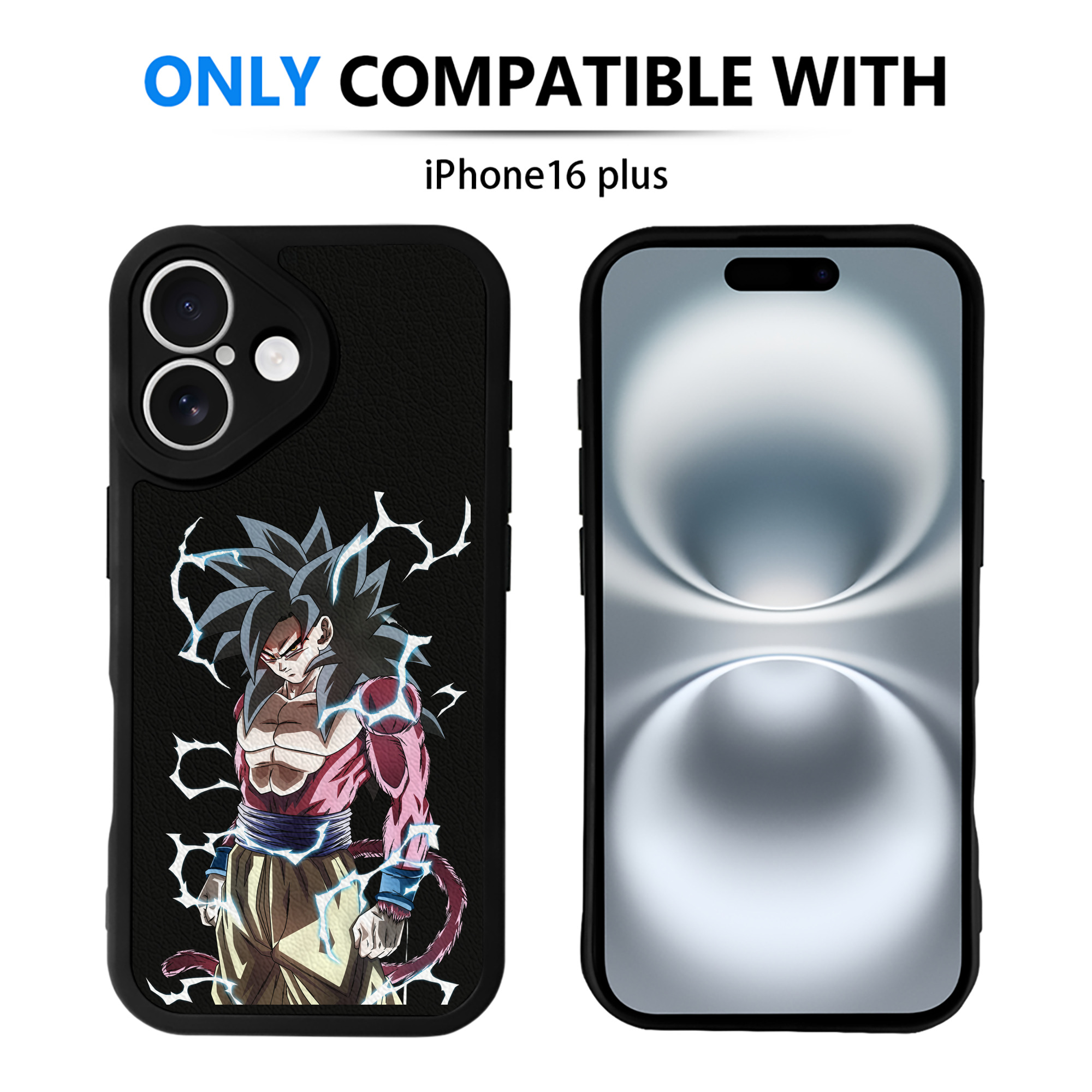 （画像用） ドラゴンボール 孫悟空（そん ごくう）Son Goku カカロット DRAGON BALL Kakarotto 【iPhone 16シリーズ対応】シリコンスマホケース（レザー調） 材質：シリコン